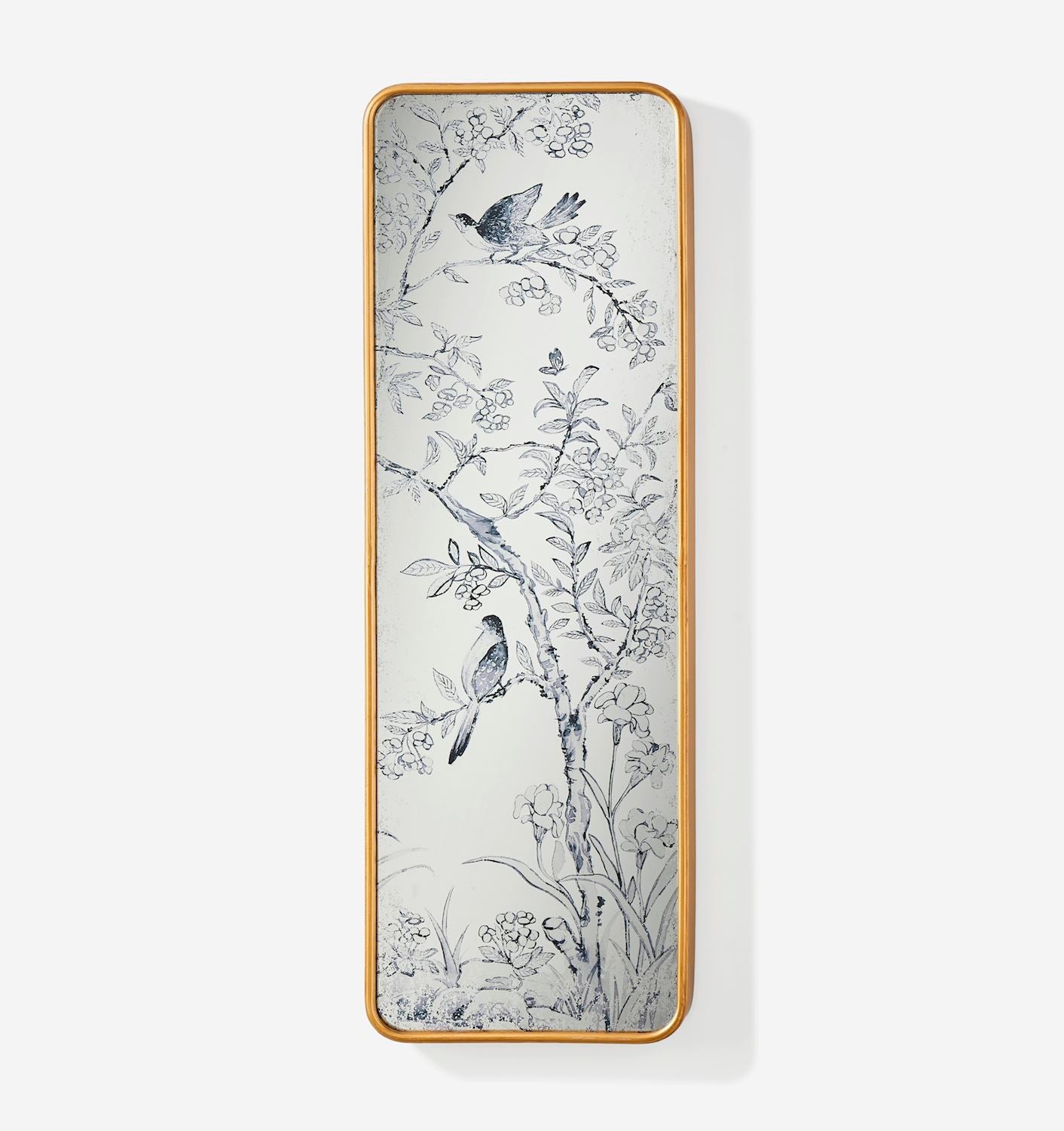Mirrored Bird Design Wall Plaque