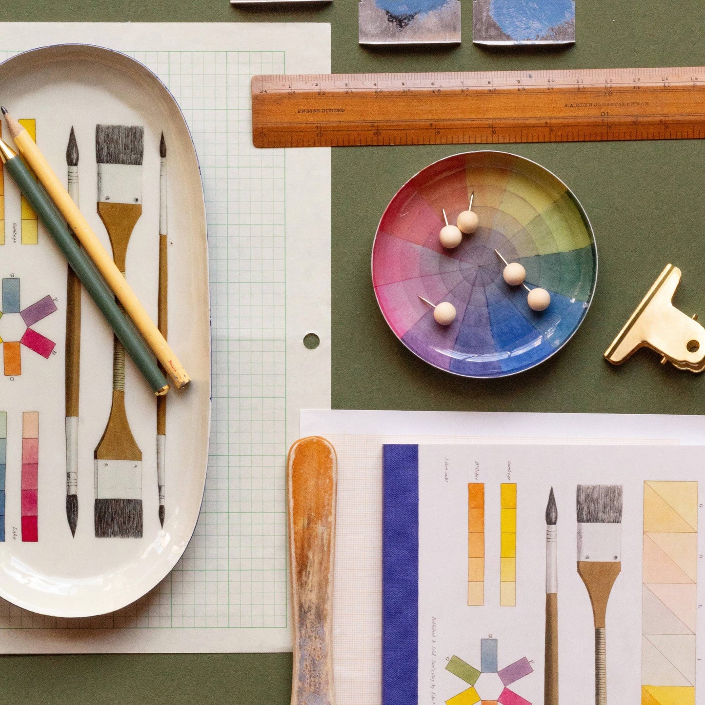 Oval Enamel Tray - The Art of Colouring