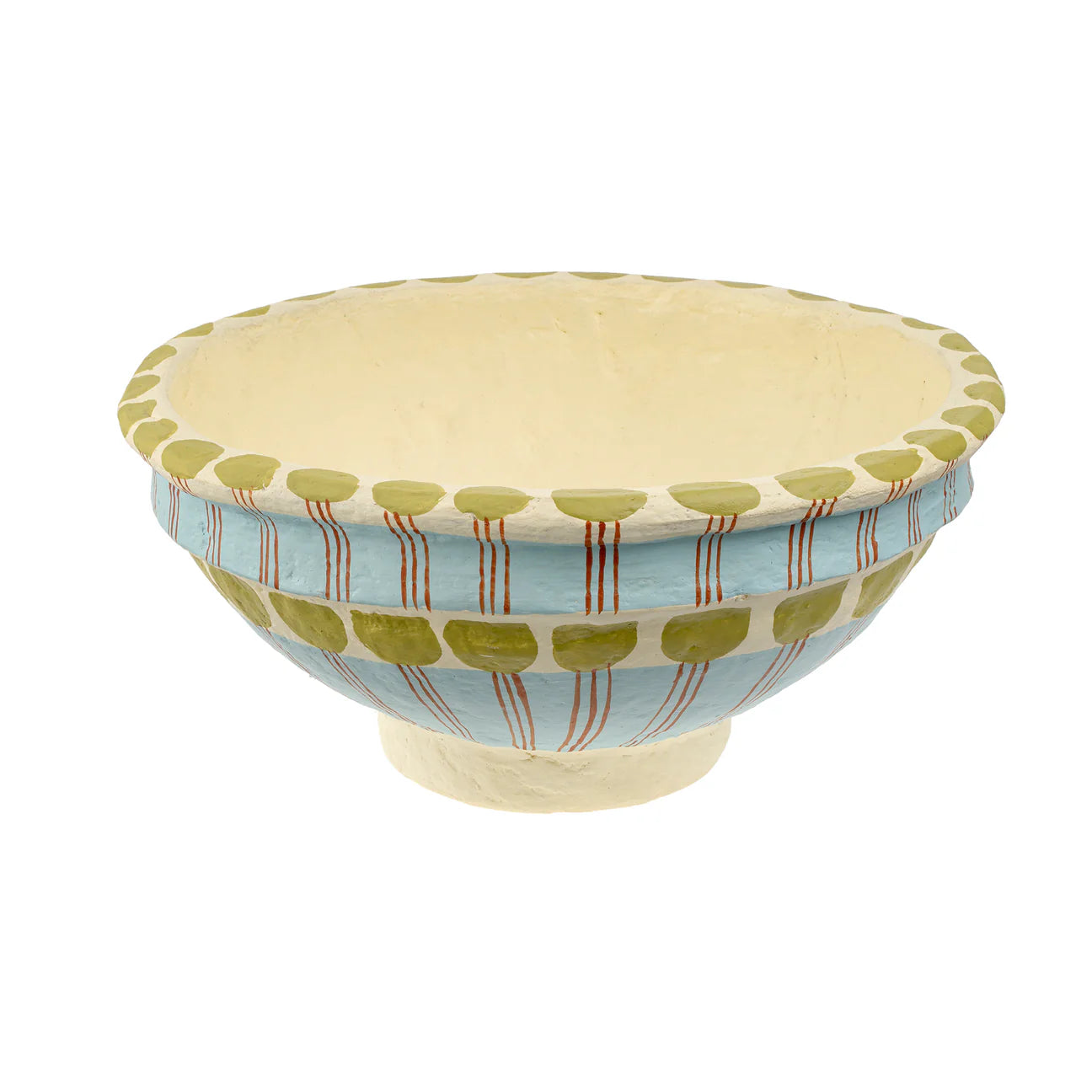 Painted Paper Mache Bowl S