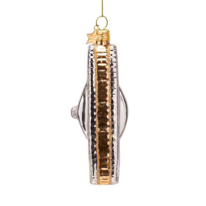 Ornament Glass Silver/ Gold Watch w/ Pink