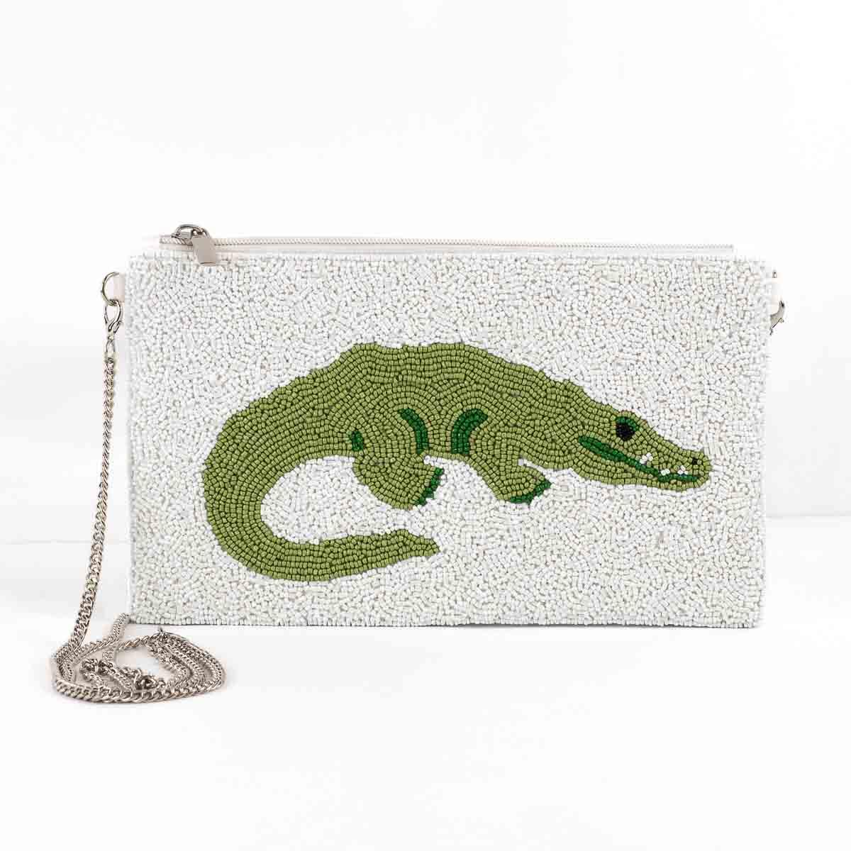 Alligator Beaded Crossbody