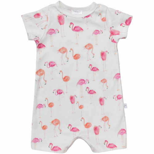 Baby/Kids Organic Romper - flamingo