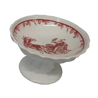 Yuletide Compote Stoneware Dish