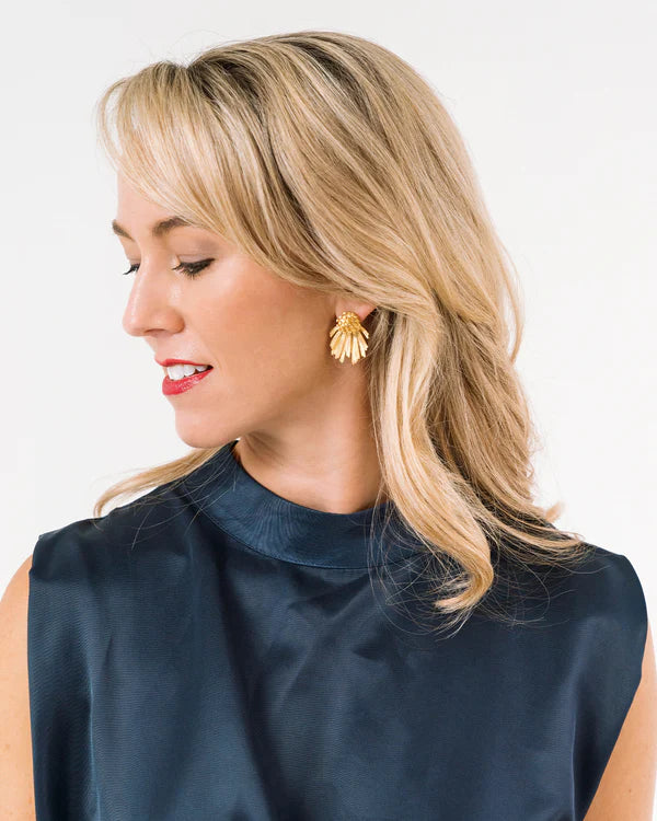 Woven Hoop Drop Earrings