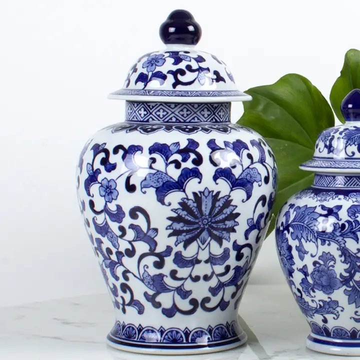 Porcelain Chinoiserie Ginger Jar - Extra Large
