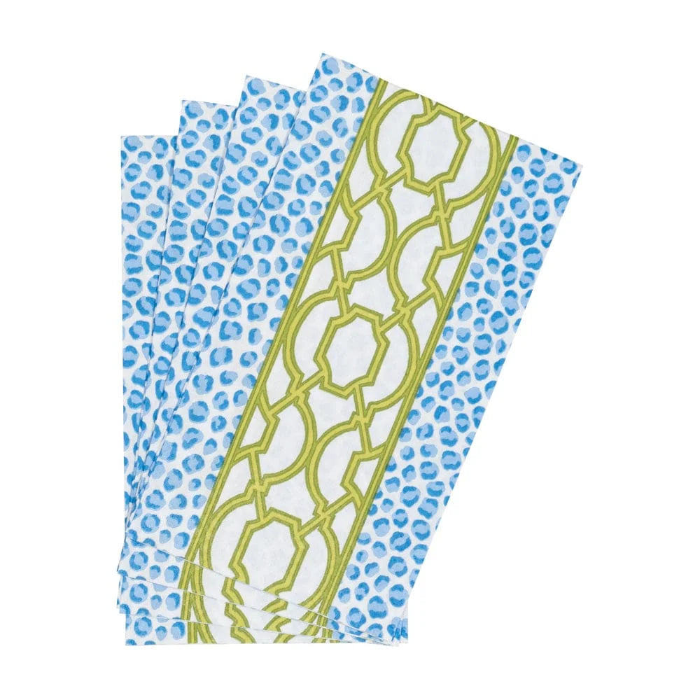 Knots And Spots Blue/Green Guest Towel