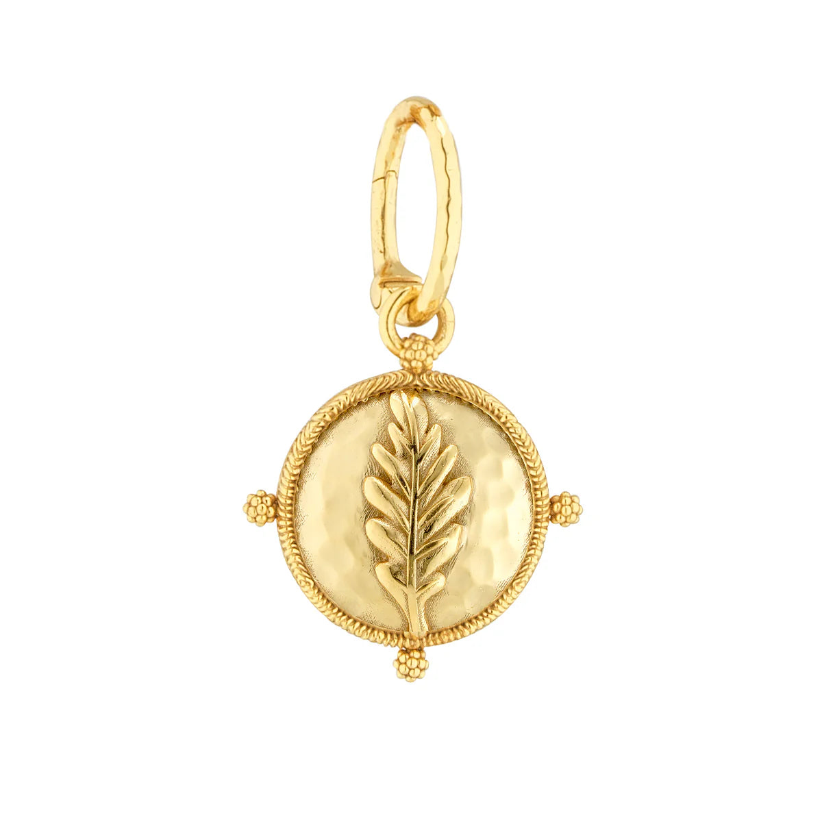 Forest Walk Oak Leaf Double Sided Pendant - Teak/Gold
