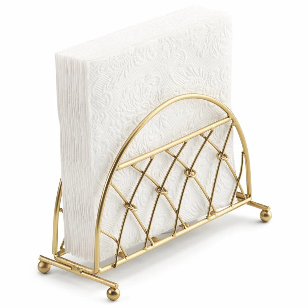 Lattice, gold • Metal Napkin Holder