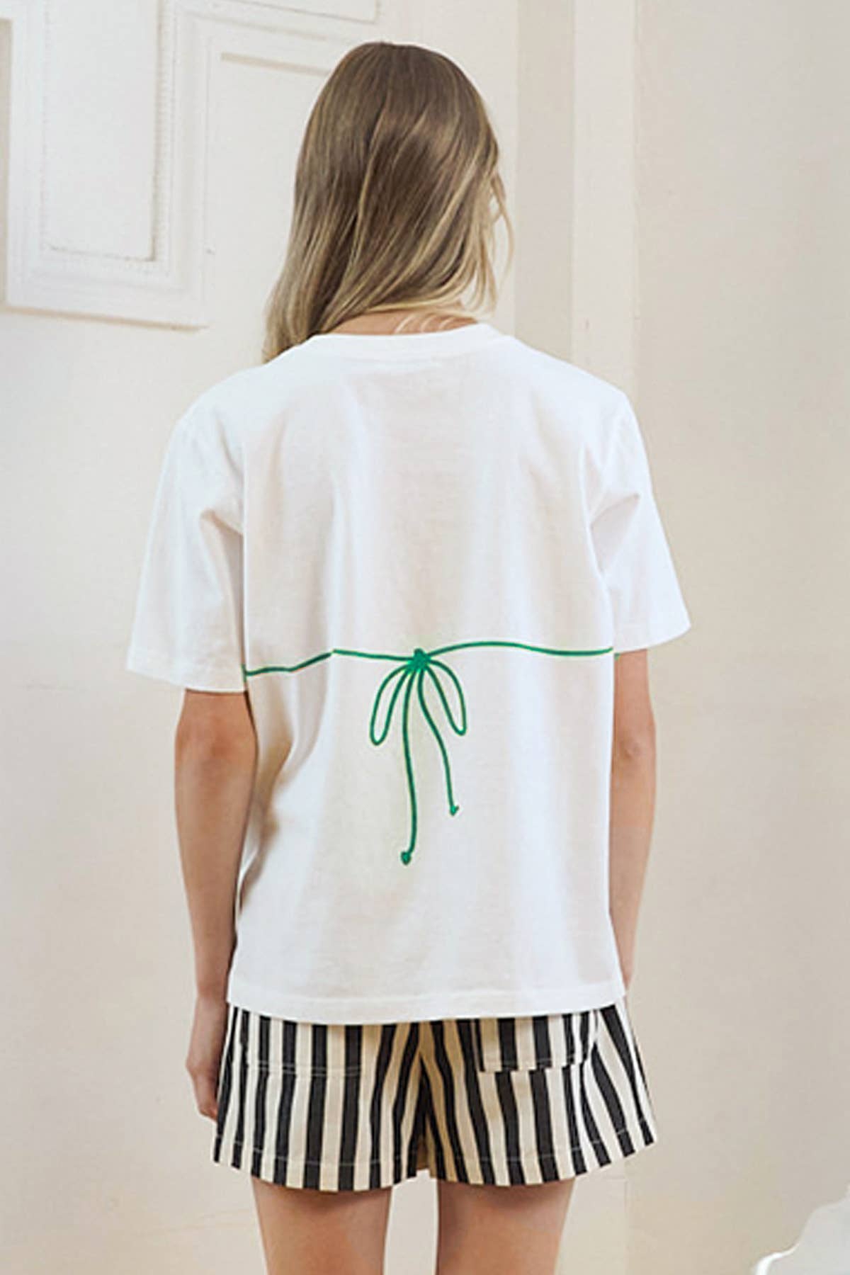 Beaded Bikini Graphic Tee -Green