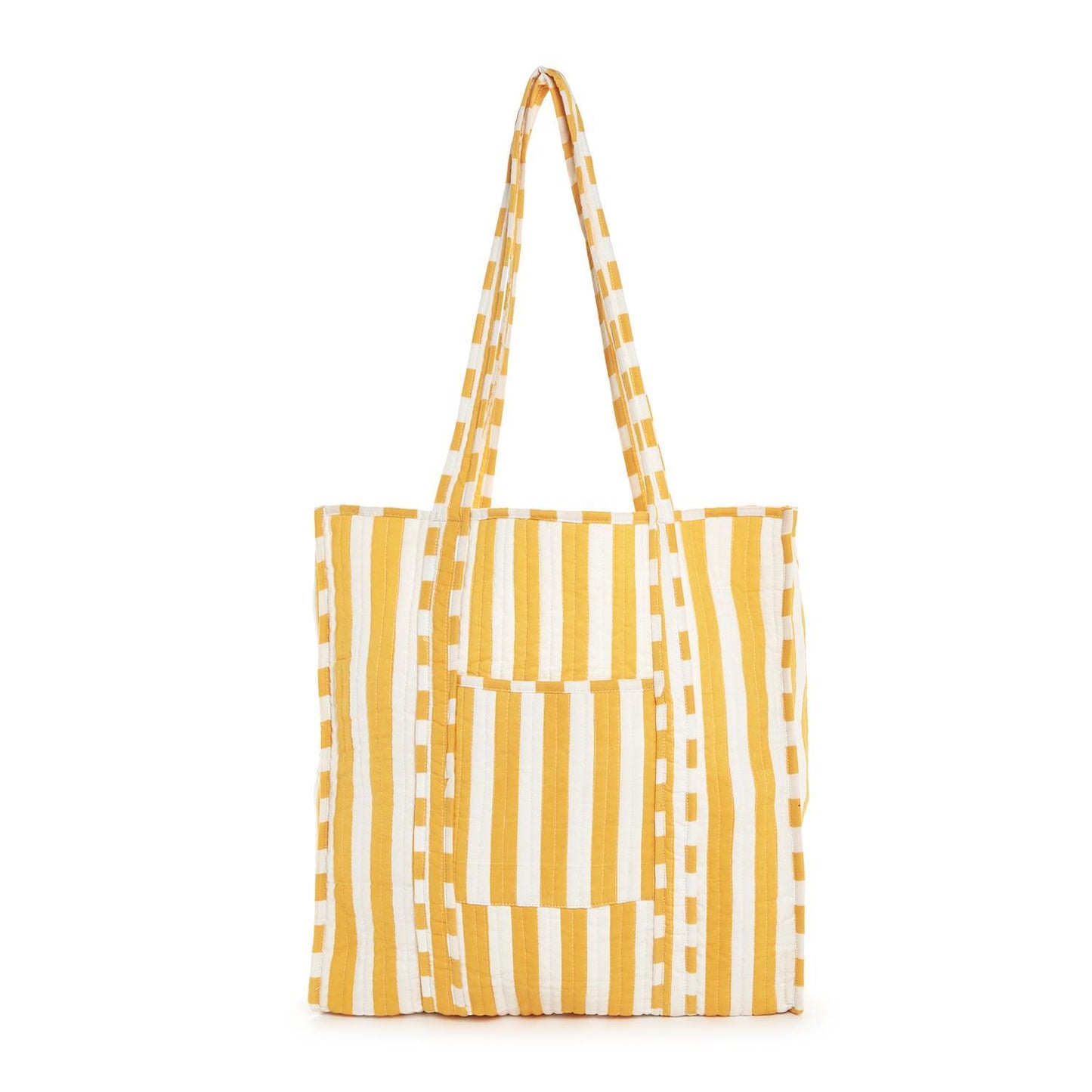 True Tones Printed Cotton Quilted Reversible Tote Bag