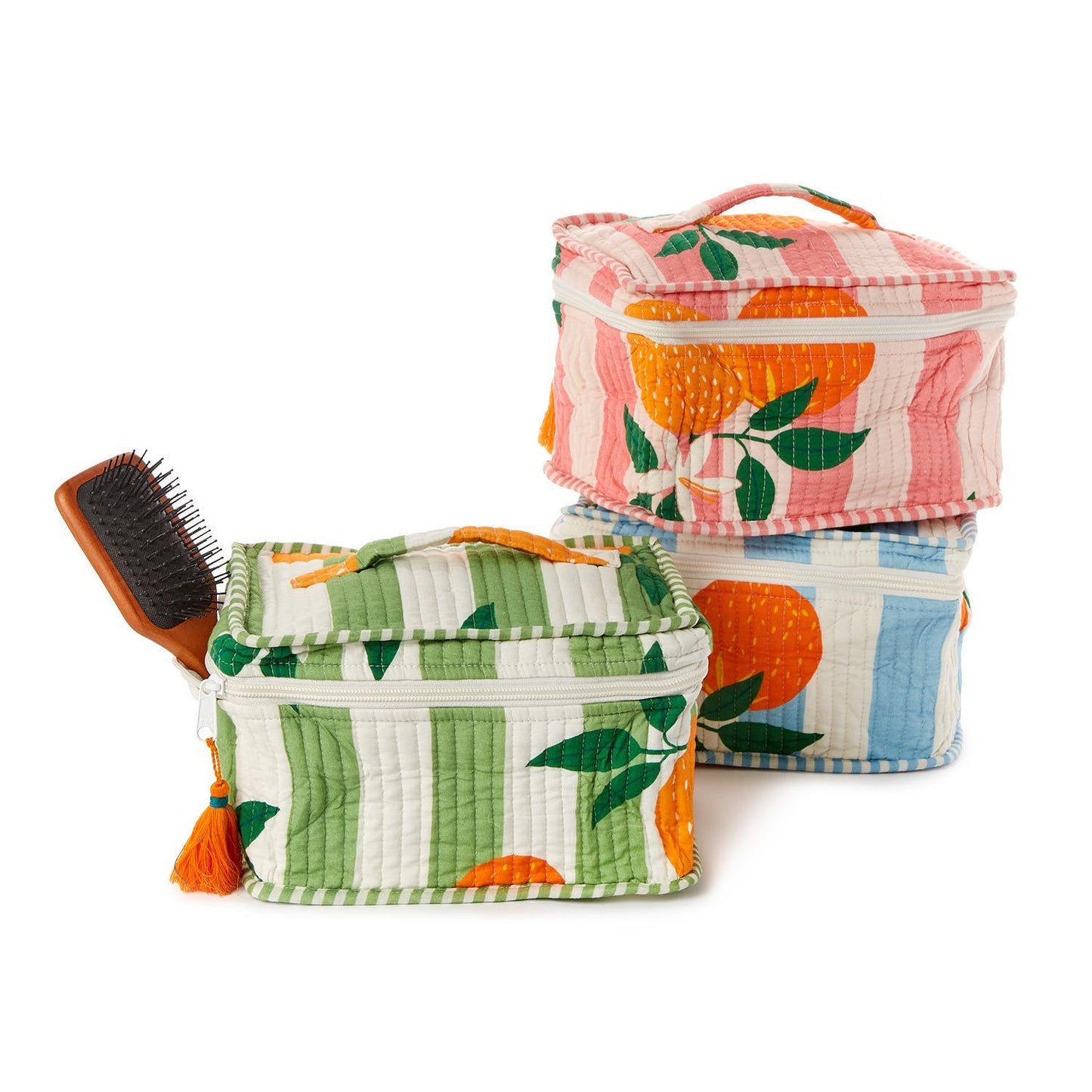 Orange Grove Cotton Block Printed Toiletry