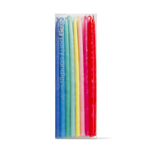 Assorted Mini Taper Candles Set Of 24