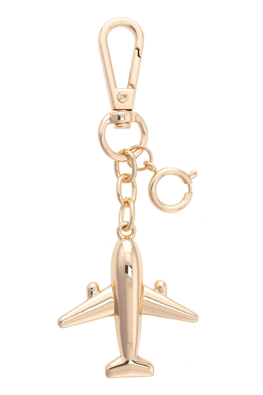 Jet Setter Bag Charm in Shiny Gold