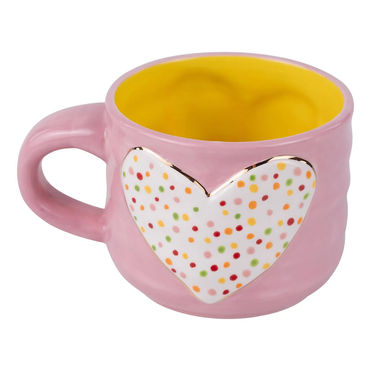 Polka Dot Heart Mug