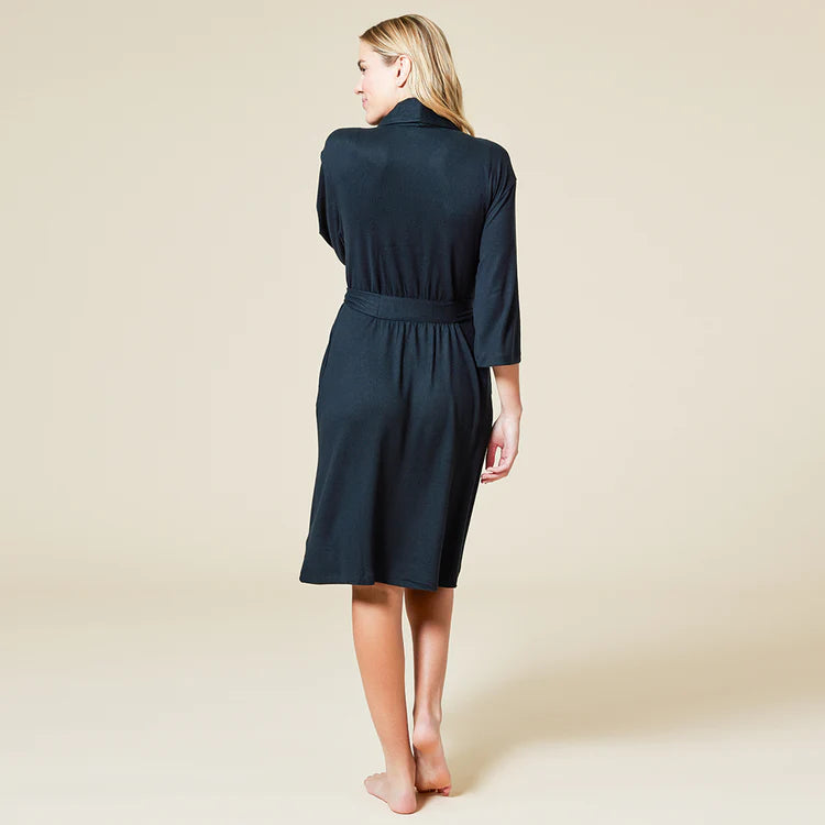 Dream Shawl Collar Robe-Black