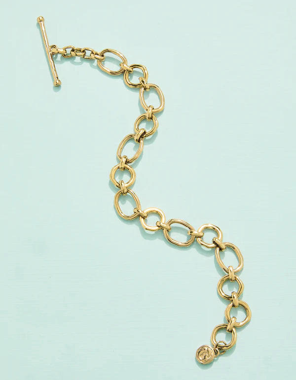 Calhoun Toggle Bracelet Gold 7.25-8"