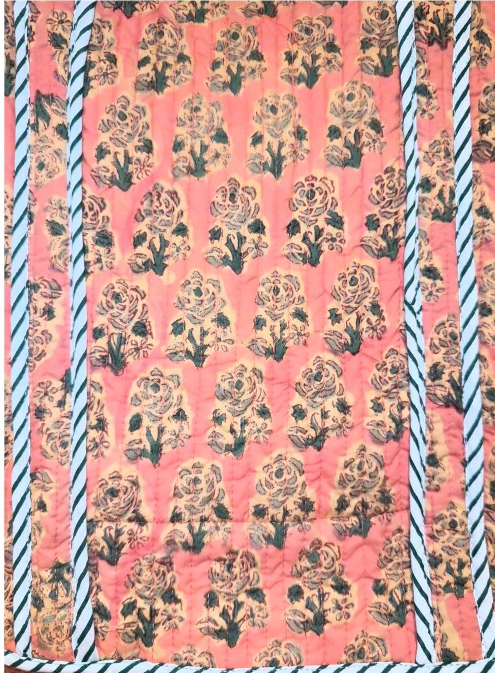 Reversible Quilted Block Printed Beach Bag