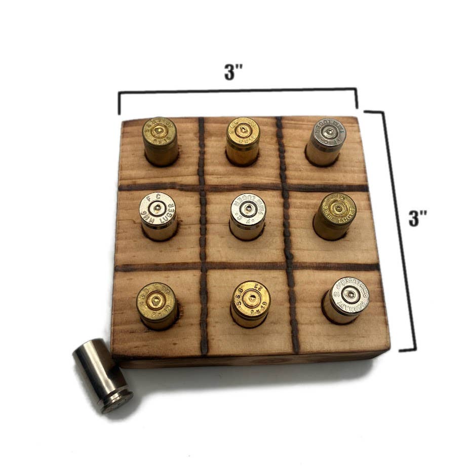 Tic Tac Toe Game with Bullet Casings