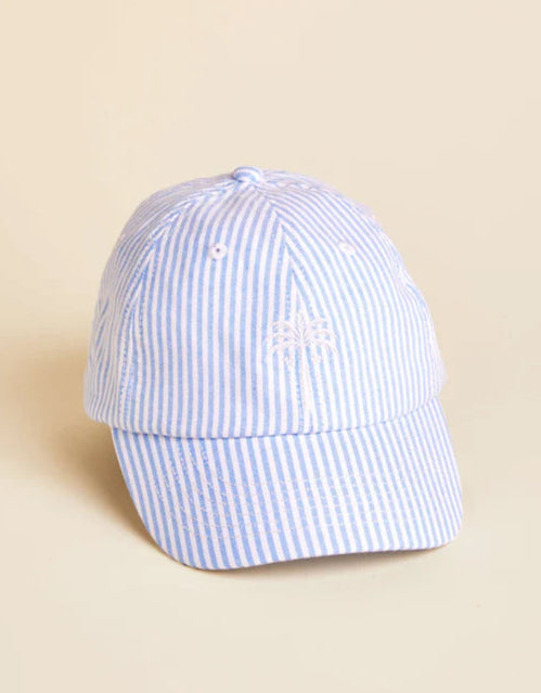 Baseball Hat Palm Tree/Blue Stripe