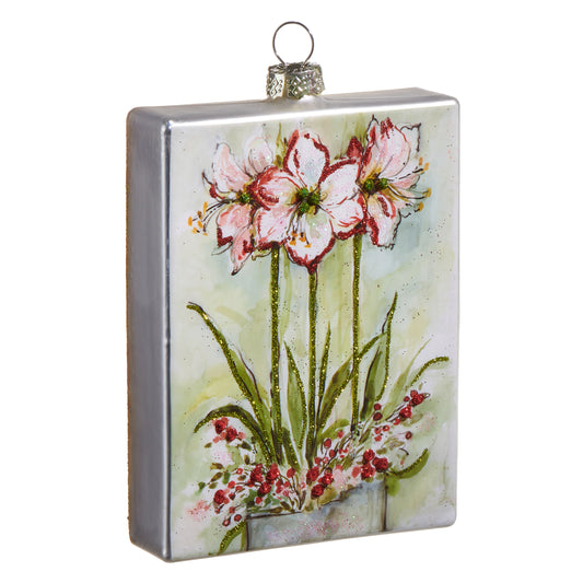 Watercolor Amaryllis Ornament