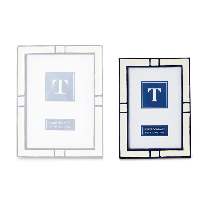 Navy and Cream Photo Frame