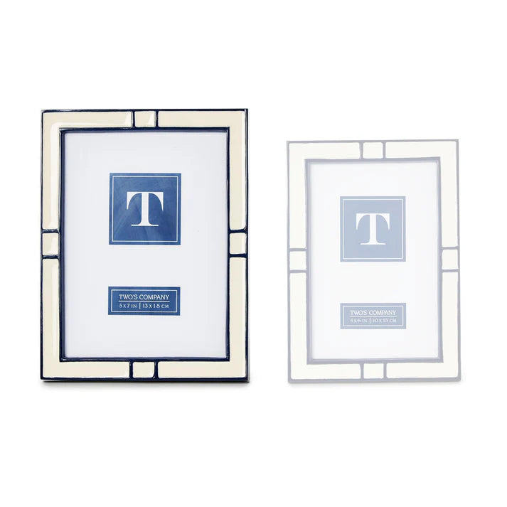 Navy and Cream Photo Frame