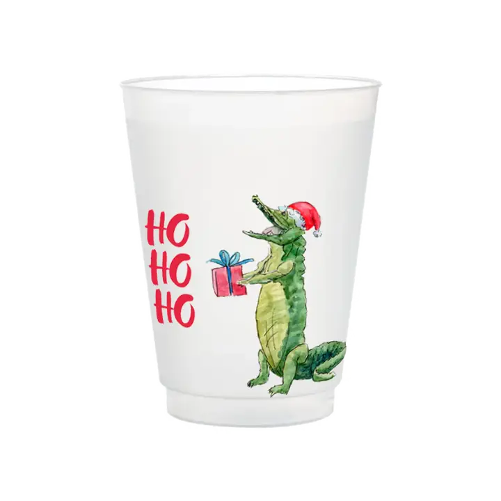 Alligator Santa Frosted Cups