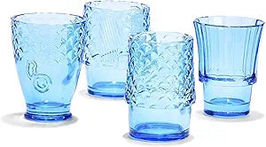 Under The Sea Set of 4 Stackable Fish Glasses in Gift Box