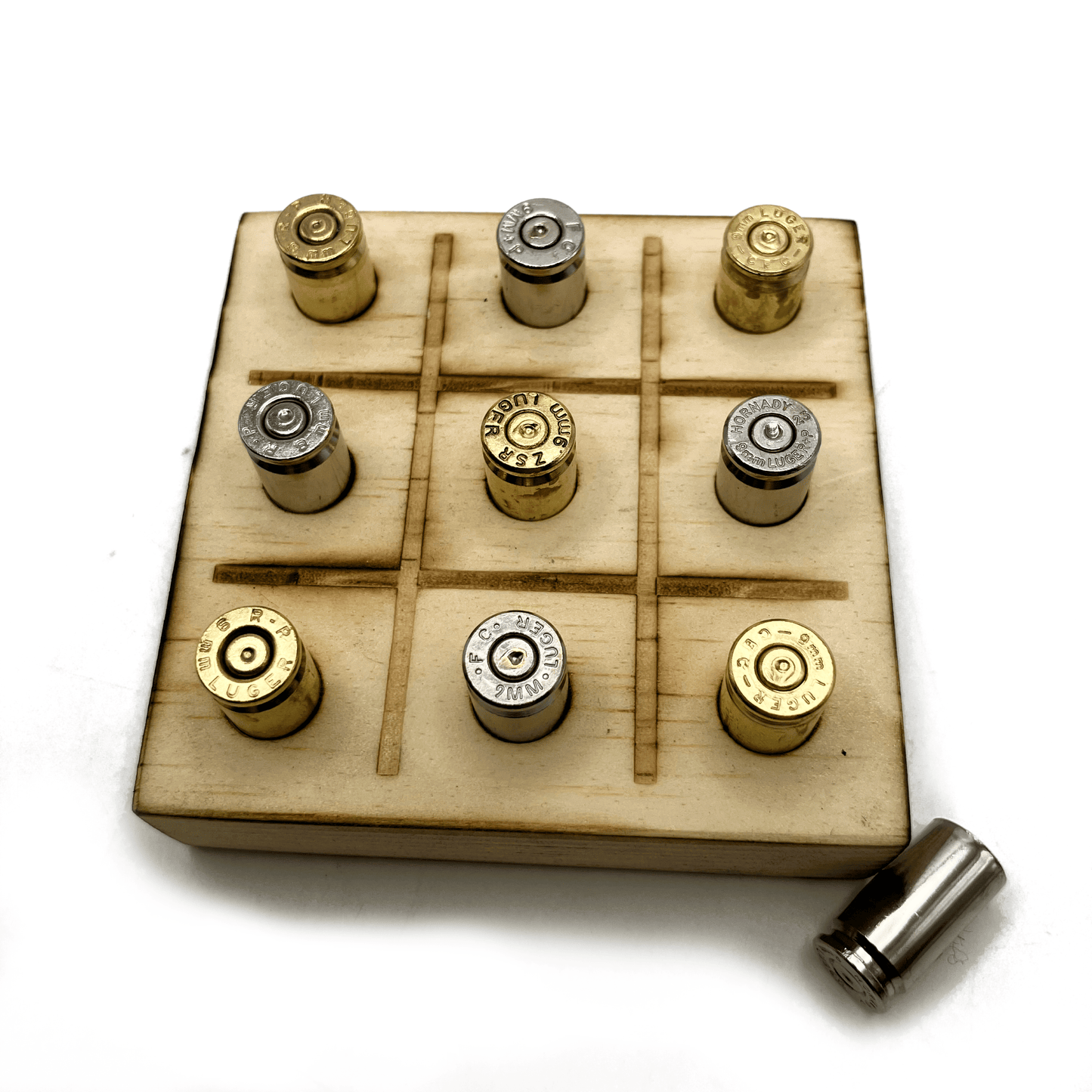 Tic Tac Toe Game with Bullet Casings