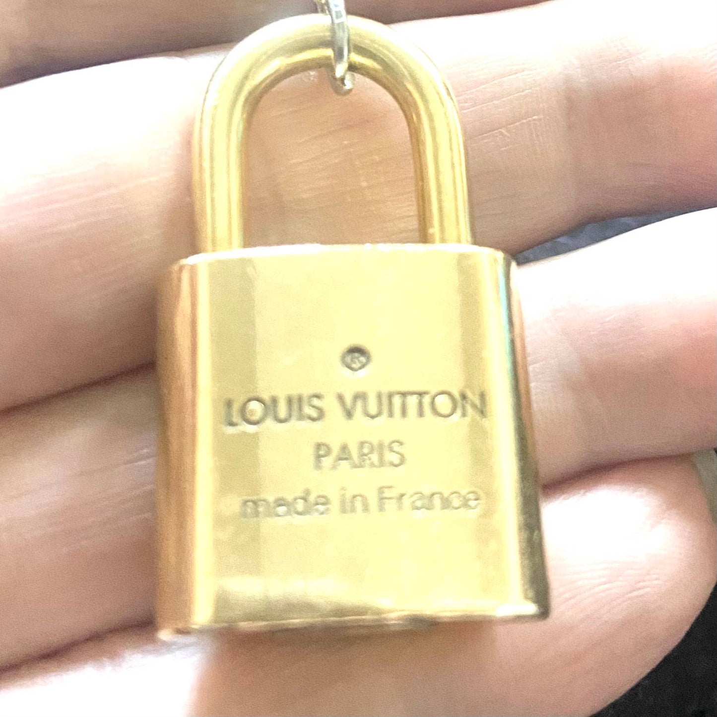 Louis Vuitton lock necklace repurposed upcycled LV