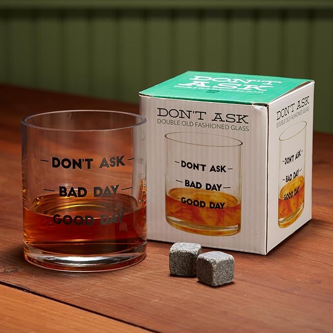 Don't Ask double Old Fashion Glass