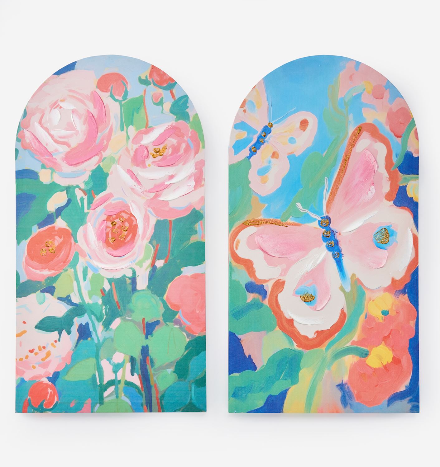 Floral & Butterfly Wall Art, 2 Asst