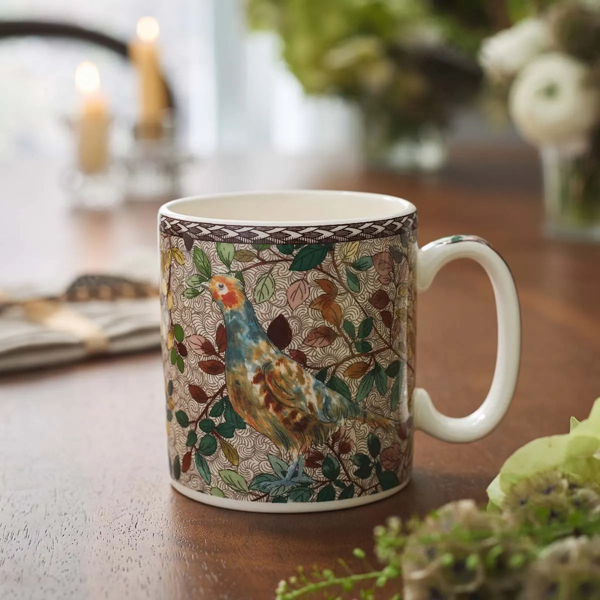 Woodland Accents Mug 9oz, Grey Patridge