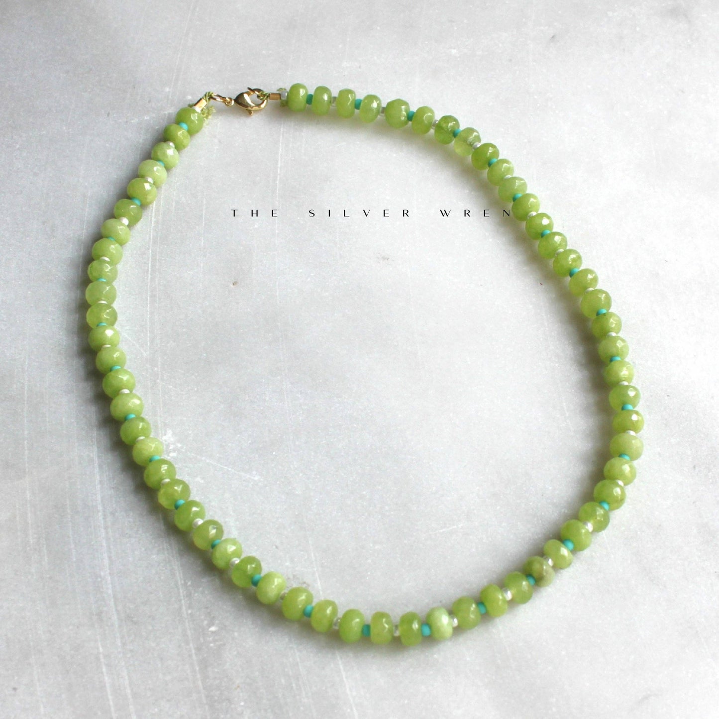 Islands Stone Candy Beaded Necklace Aqua/Pink