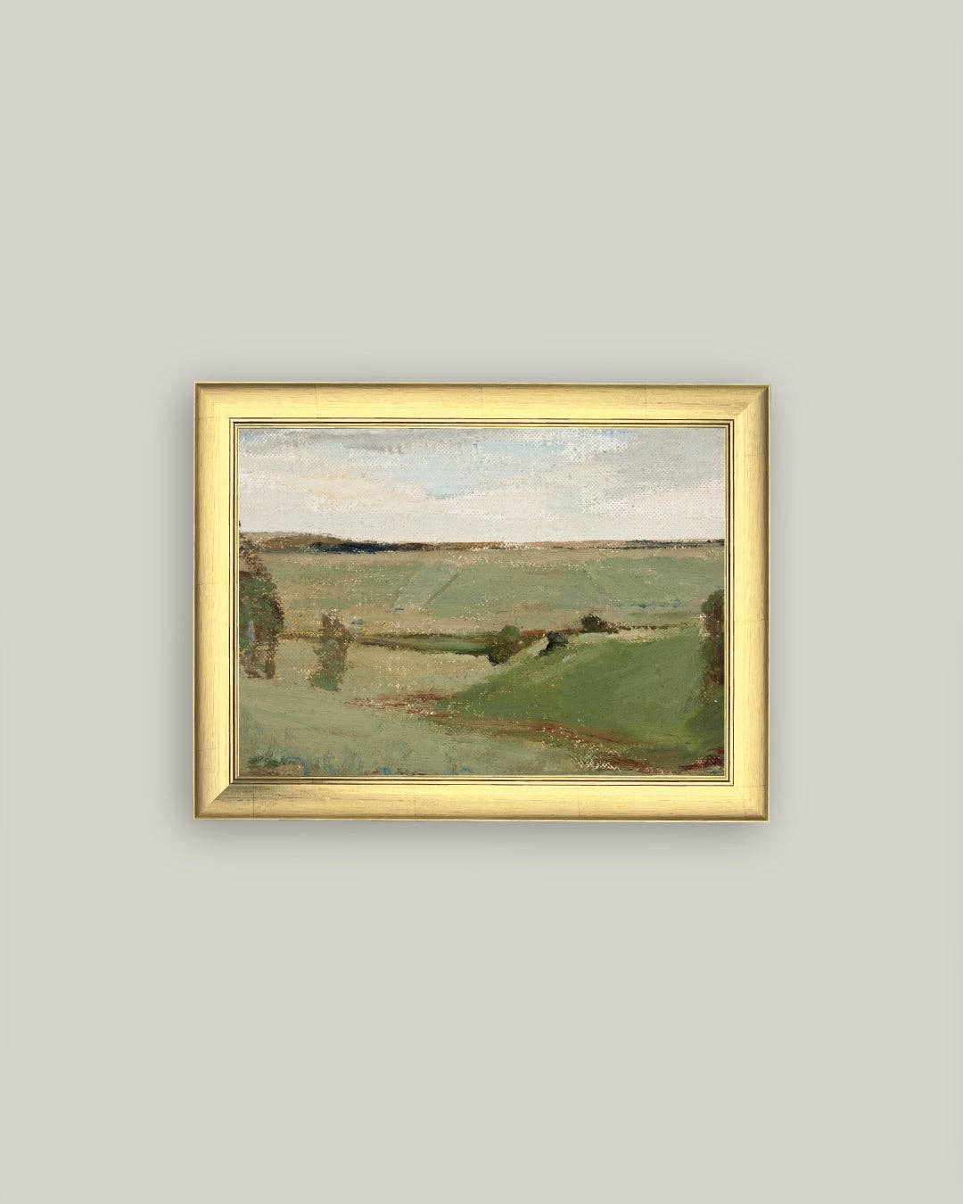 Studies by a River Framed Antique Art: 11x9