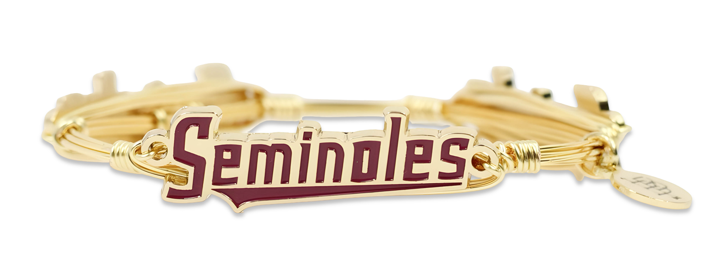 The Florida State Seminoles Script Bangle Bracelet: Standard 8"