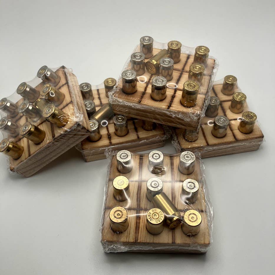Tic Tac Toe Game with Bullet Casings