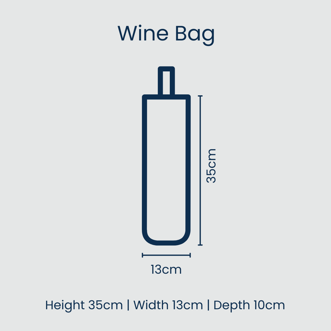Green Blue Stripe Wine Bag
