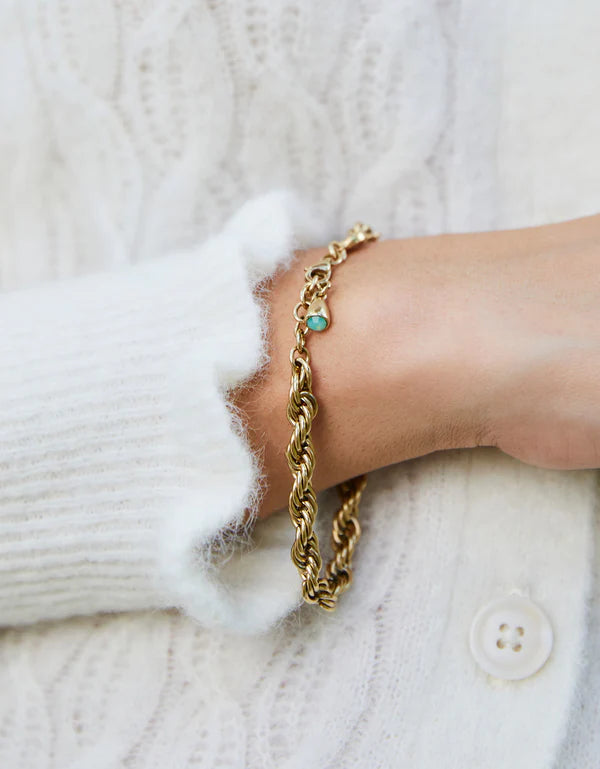 Chunky May River Bracelet Gold 7.25-8"