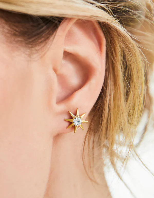 Star Bright Stud Earrings Crystal/Star