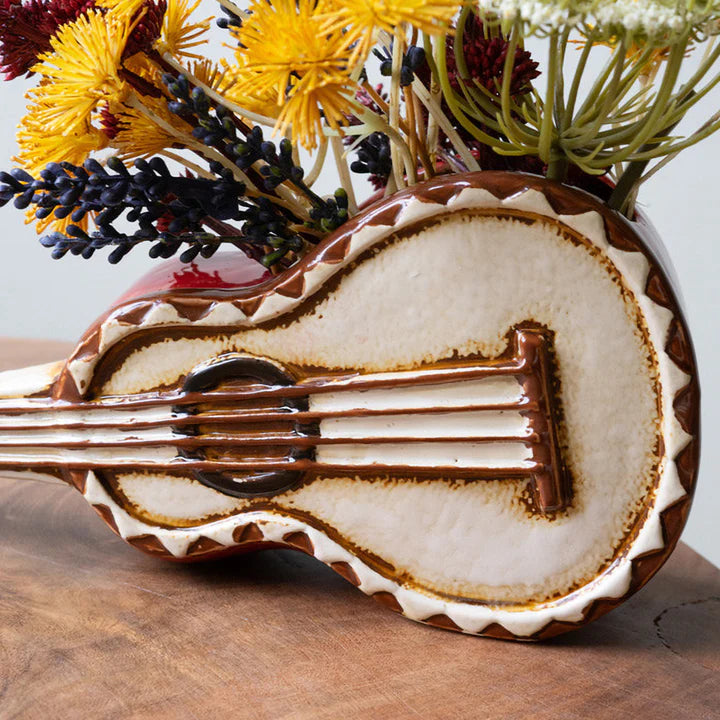 Ceramic Guitar Planter
