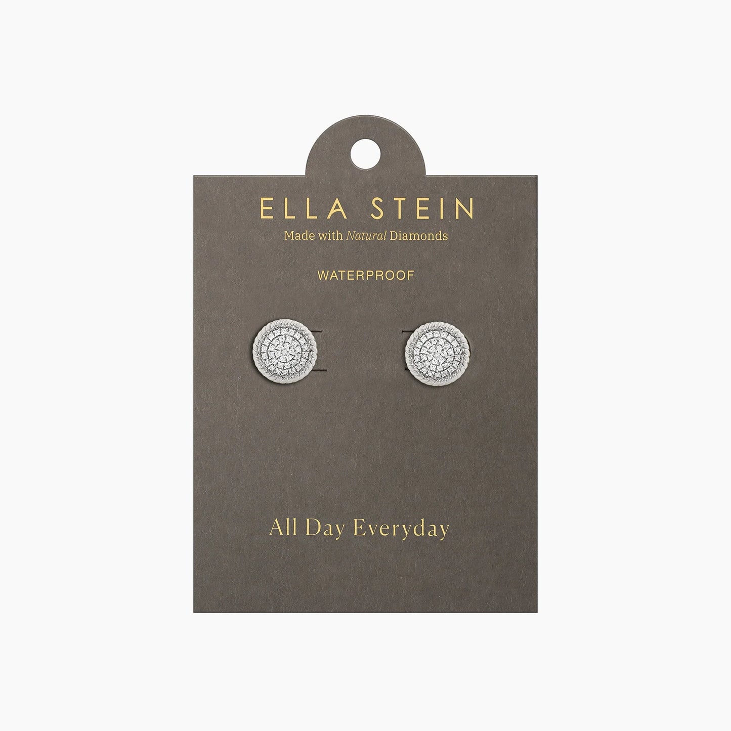 Waterproof Circle Rope Stud Earrings Silver