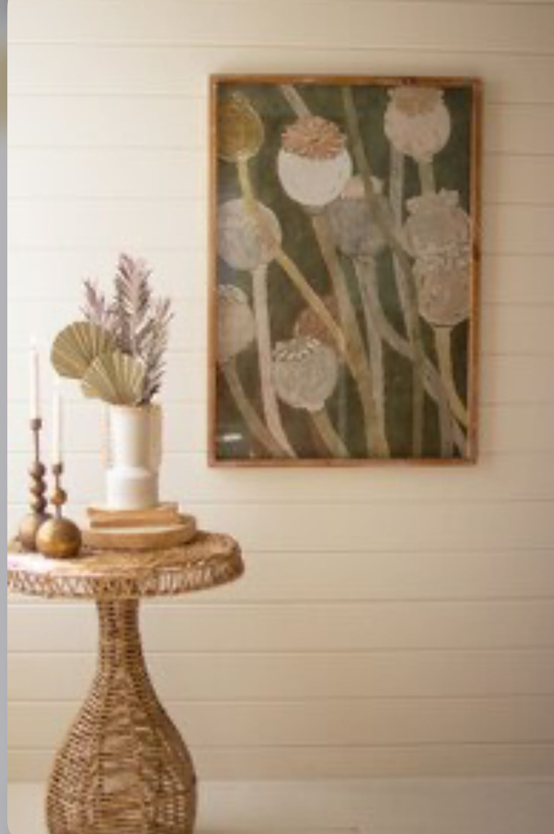 Poppy Print Under Glass