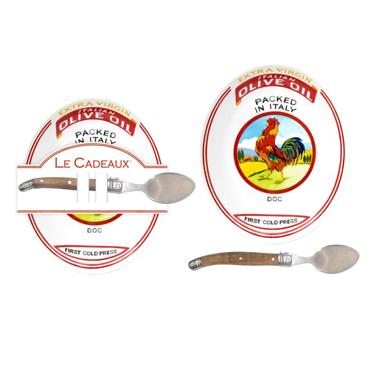 Vintage Olive Italy Olive bowl with laguiole spoon