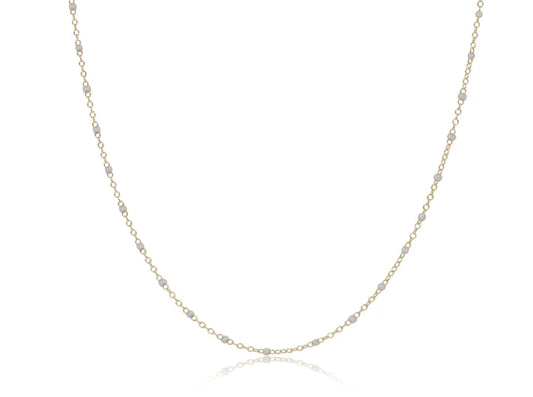 17" Choker Simplicity Chain Gold - 2mm Pearl