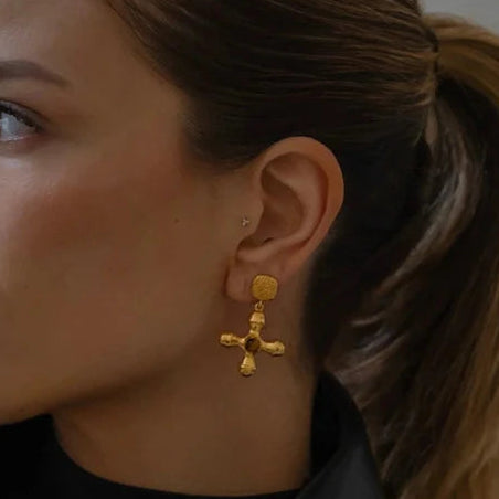 Tiger Eye Earring Brown