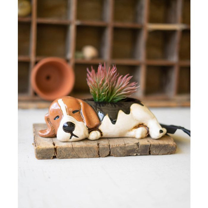 Ceramic Beagle Planter