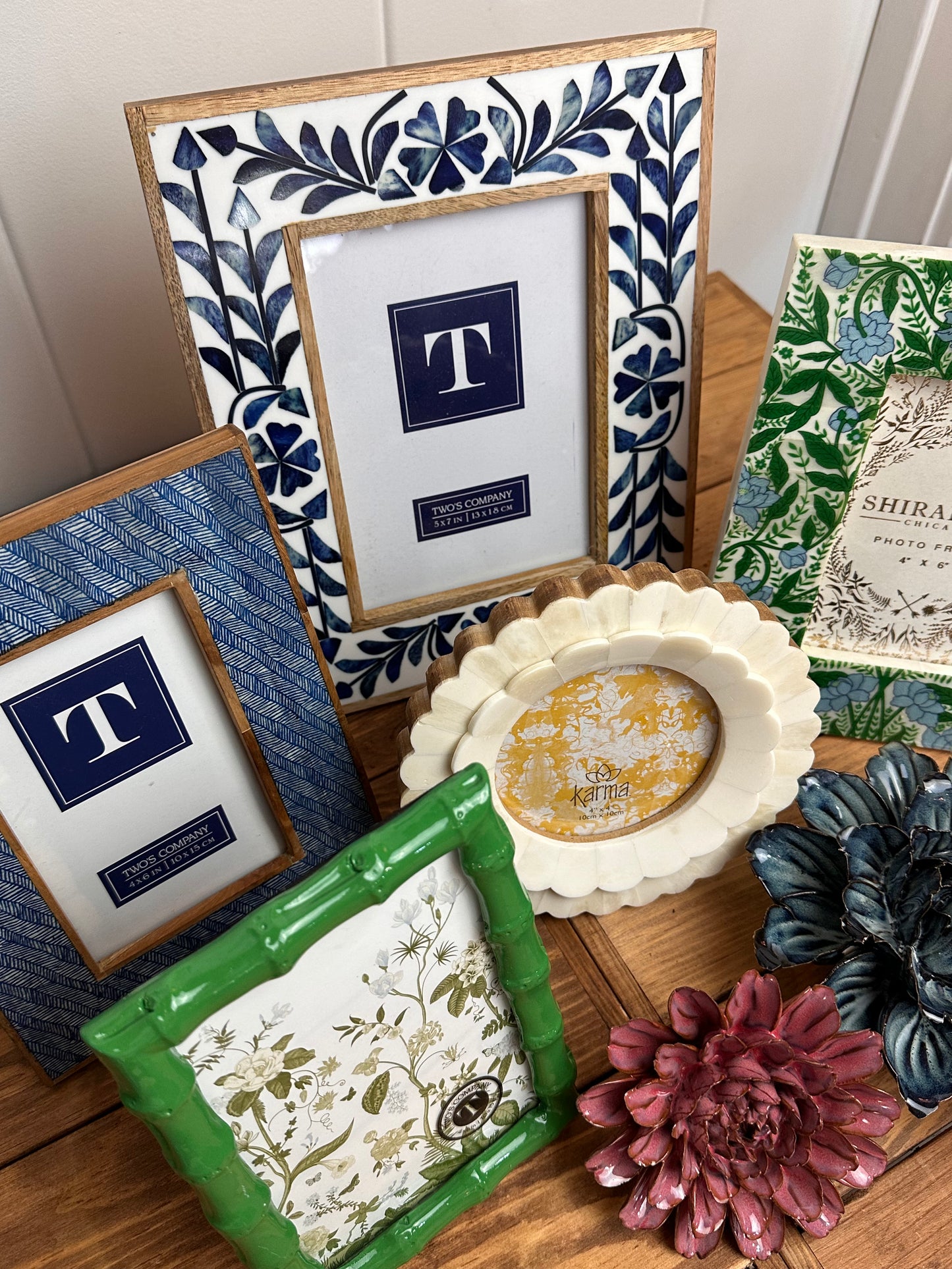 Shibori Blue Frame 4 x 6