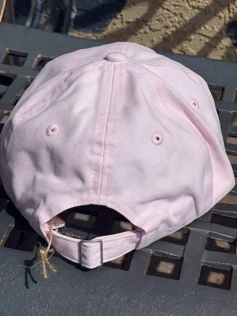 Custom Hand Stamped Baseball Cap Lake Placid Pink