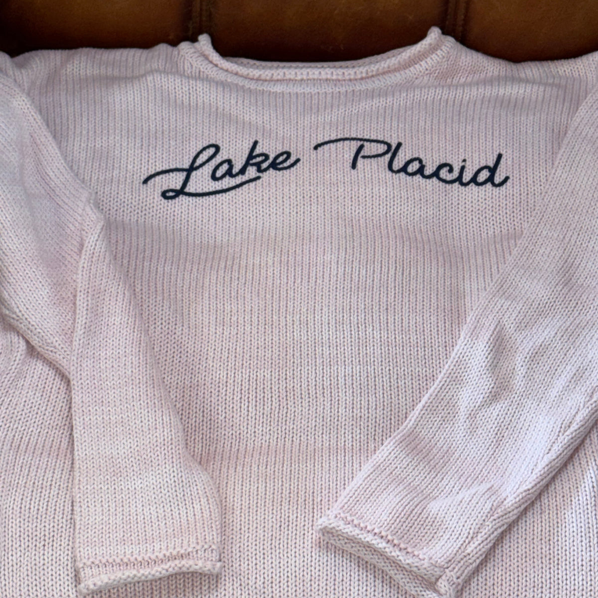 Lake Placid Cotton Poplin Sweater - Baby Pink